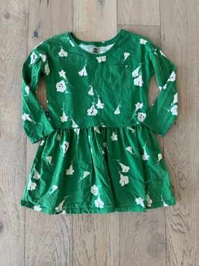 Tea Collection Girls Floral Dress Green Size 6